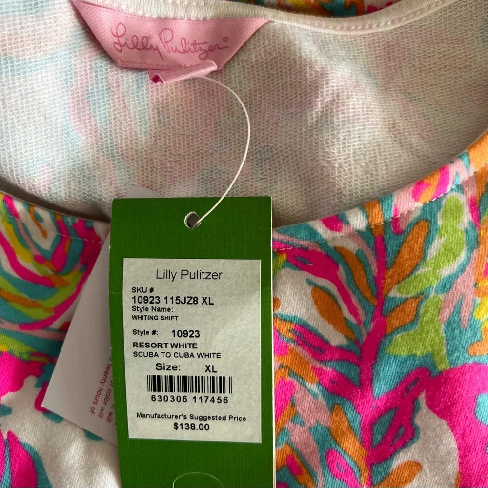 Lilly Pulitzer Whiting Scuba to Cuba  Multicolor Tropical Dress NEW XL - Picture 3 of 4